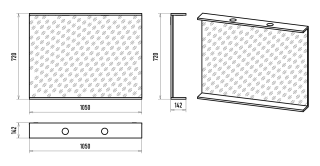 Зеркало с подсветкой Misty Енисей 105см белый